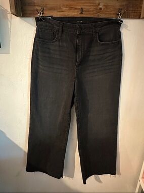Joe’s Black Wide Leg Ankle + Cut Hem Jeans 32” Waist Women